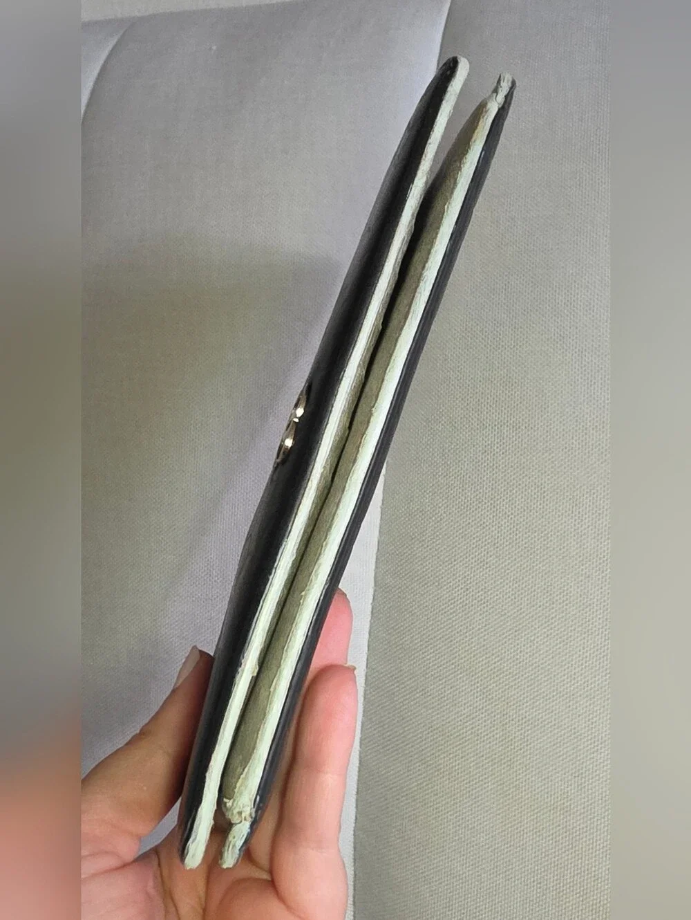 Authentic Chanel Long Clutch/Wallet Black Leather
